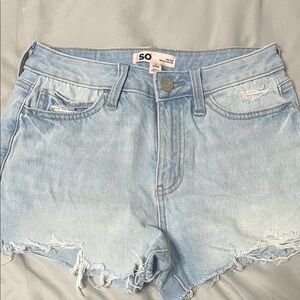 SO Women's Faded Blue Jean Shorts
